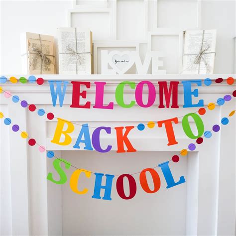 Welcome Back To School Banner Back To School Decorations Classroom