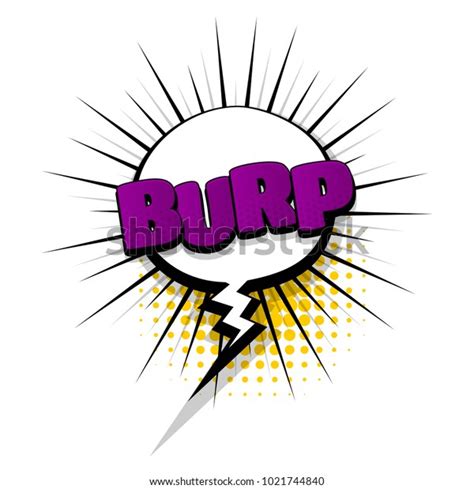 Burp Hand Drawn Comic Text Design Stock Vector Royalty Free