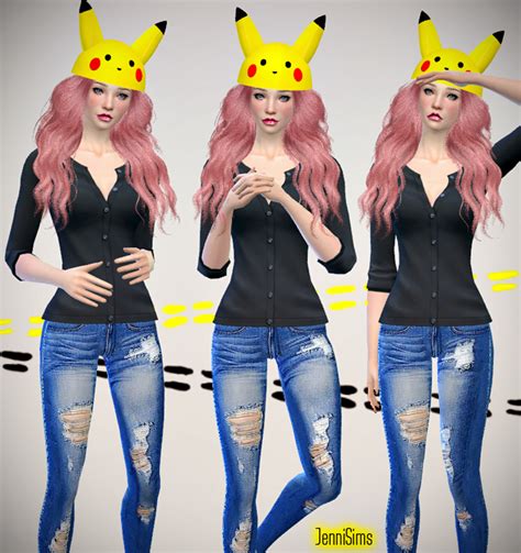 Jennisims Sims 4 Pikachu Hat Sims