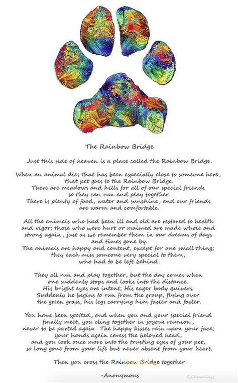The Rainbow Bridge Poem For Dogs Printable