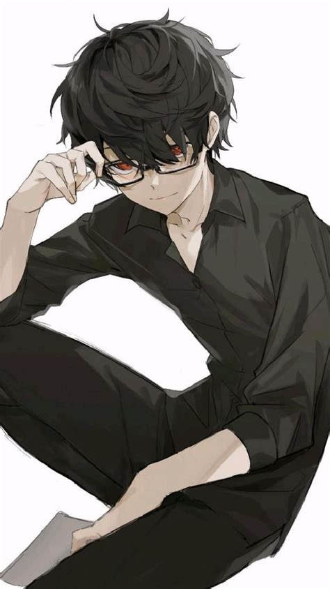 Black Hair Black Glasses Anime Boy Artofit