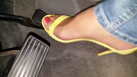 Pedal Pumping Yellow Heels Youtube
