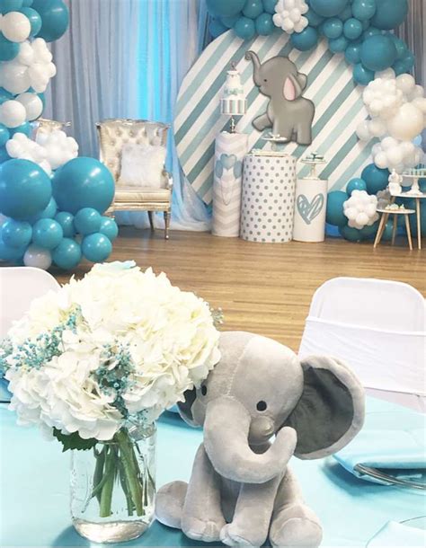 Elephant Baby Shower Party Ideas Photo 2 Of 16 Catch My Party Baby