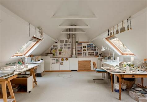 Bright And Spacious Attic Converted To An Art Studio Bright And