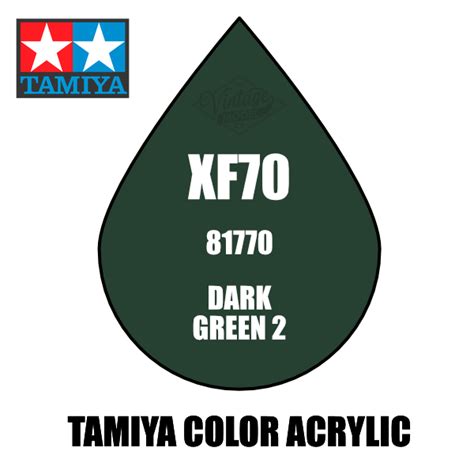 Tamiya Mini Xf 70 Flat Dark Green 10ml Acrylic Paint