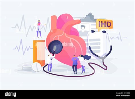 Ischemic Heart Disease Concept Vector Illustration Stock Vector Image And Art Alamy