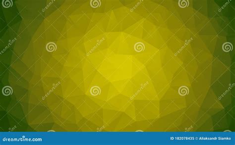 Abstract Polygonal Background In Yellow And Green Vector Illustration