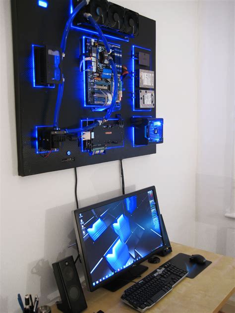 Video Games Wall Mounted Pc Computer Setup Custom Computer
