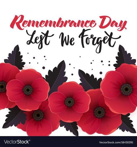 Remembrance Day Poster Royalty Free Vector Image