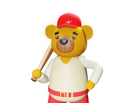 Teddy Bear Baseball Player By Serik Bakhretdinov On Dribbble