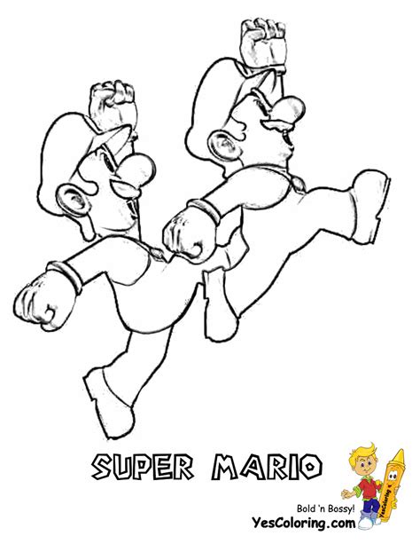 Mario bros coloring pages for kids. Mario Bros Coloring | Super Mario Bros| Free Coloring ...