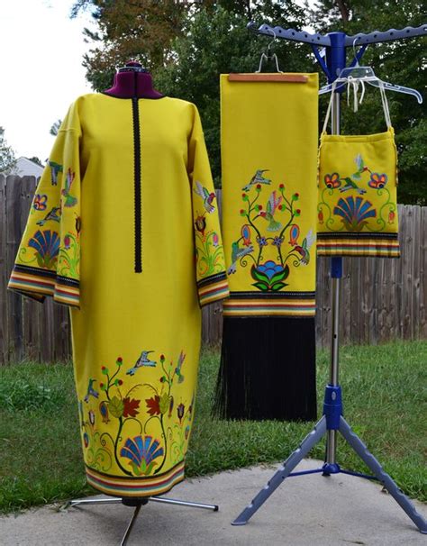Womans Traditional Powwow Regalia Machine Embroidered Ladies Powwow