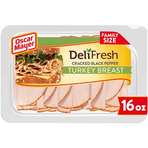 Oscar Mayer Deli Fresh Cracked Black Pepper Turkey Breast Sliced Lunch