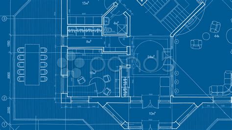 39 House Blueprint Wallpaper