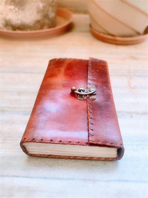 Large Leather Bound Brown Journal Handmade Leather Diary With Etsy