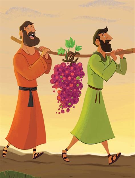 Joshua And Caleb Joshua And Caleb Bible For Kids Bible Illustrations