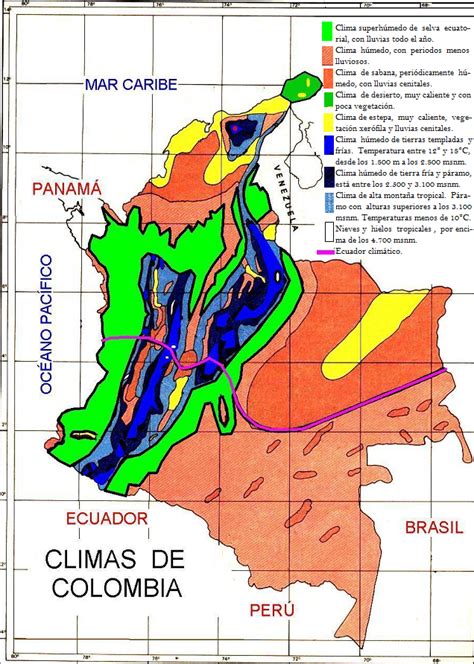 Mapa De Colombia Distribución Climática Socialhizo