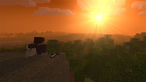 Minecraft Sunset Wallpapers Top Free Minecraft Sunset