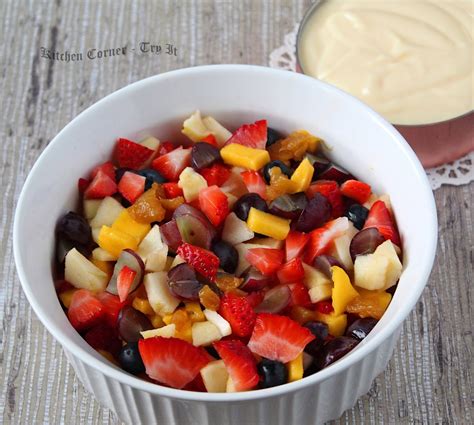 Post a comment for recept kastart saus : Fresh Fruit Custard/ Fruit Salad with Custard Sauce