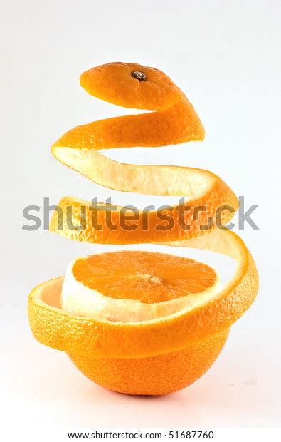 Peeled Orange Isolated On White Background Stock Photo Edit Now 51687760