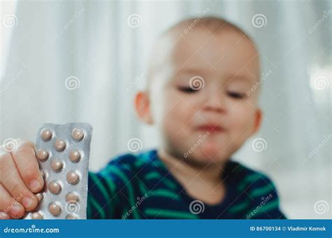 Child With Pills Stock Photo Image Of Infections Medicine 86700134