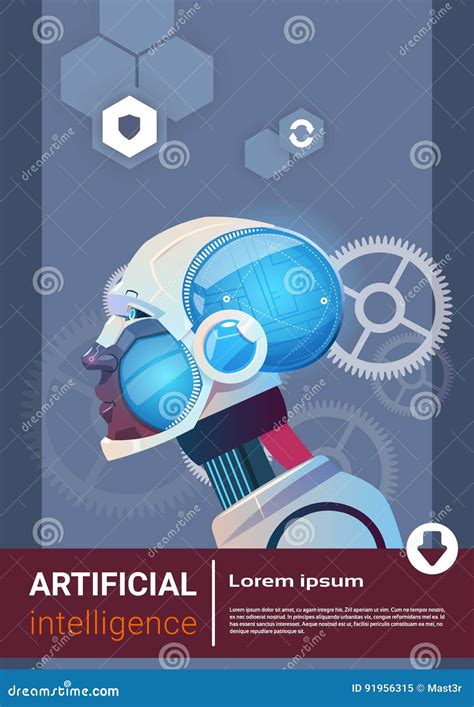 Artificial Intelligence Modern Robot Brain Technology Stock Vector