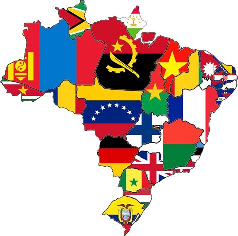 Brazilian States As Countries With Similar Area Maps On The Web