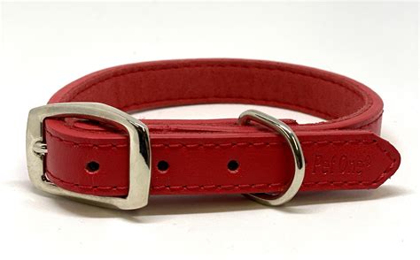 Pet One Leather Dog Collar 30cm Red Dog The Pet Centre Pet One