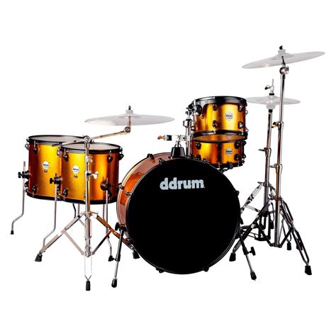 Disc Ddrum Journeyman Rambler 5pc Drum Kit Blaze Orange Gear4music