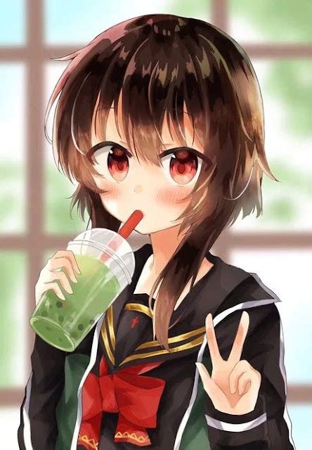 Anime Girls Drinking Bubble Tea Animoe