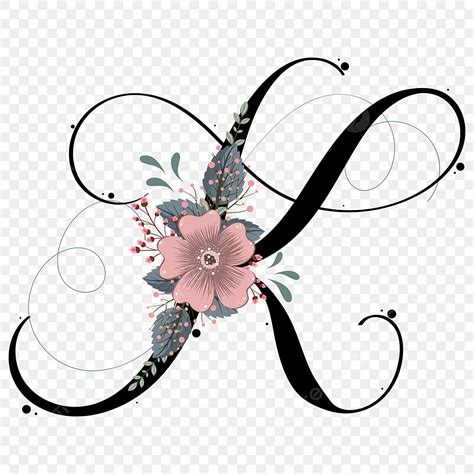 Letter K Clipart Hd Png Alphabet Letter K Hand Lettering With Flowers