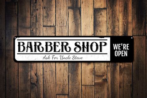 Barber Shop Sign Personalized Were Open Sign Custom Etsy