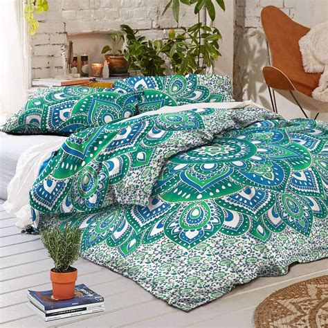 A classical floral pattern on the whole bedspread and accented on the sides of the spread with a scalloped edges to complete the bed quilt new & used (3) from $78.17 & free shipping. Colorful Floral Mandala Duvet Cover Queen Size Indian ...