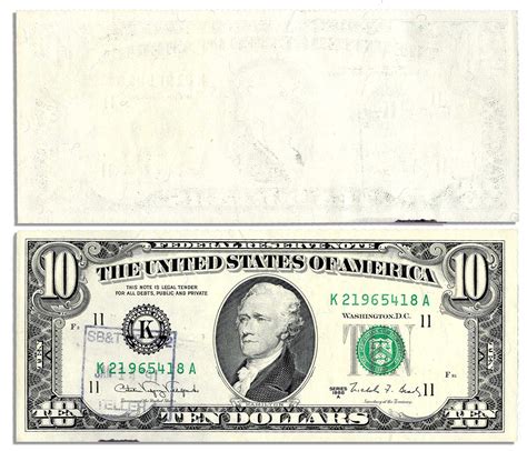 Blank Dollar Bill Template