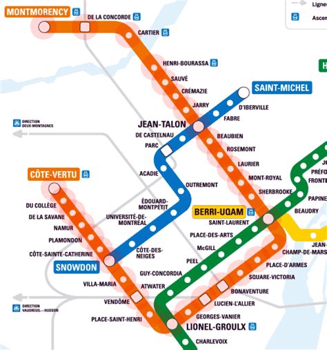 Orange Line Map Montreal Metro