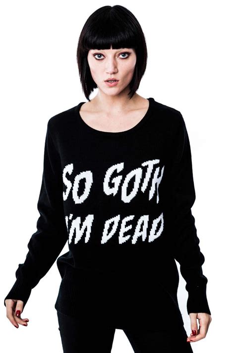 So Goth Im Dead Knit Sweater B Killstar Us Store