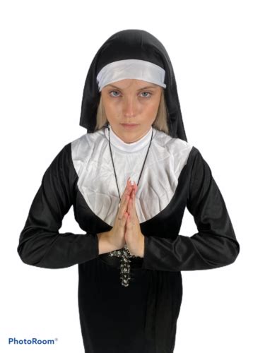 adult lady nun costume ladies sister fancy dress valak religious habit outfit ebay