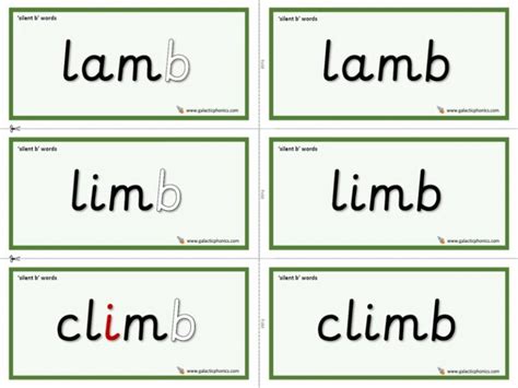 There are at present over 700 phonic handouts in this scheme. silent b phonics worksheets and games - Galactic Phonics