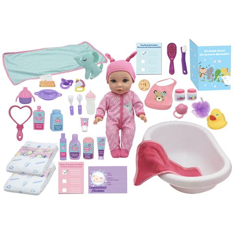 Little Darlings Baby Doll Feed Care Deluxe Playset W 15in Baby Doll 35