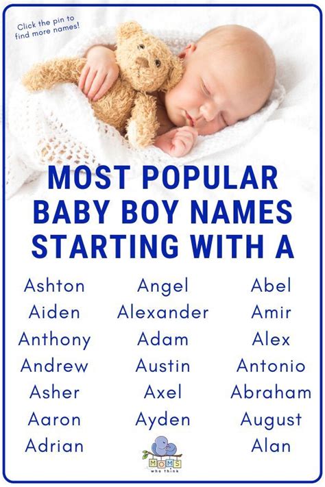 The Most Detailed List Of Popular And Unique Baby Boy Names Starting With