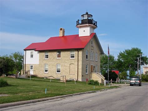 Us Part Of Great Lakes Wisconsin Port Washington Main Lighthouse