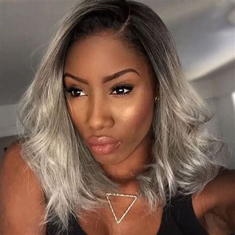 2020 popular 1 trends in hair extensions & wigs with brazilian human hair weave with closure ombre and 1. Brazilian Body Wave Human Hair Weave Bundles 1B Grey Ombre ...