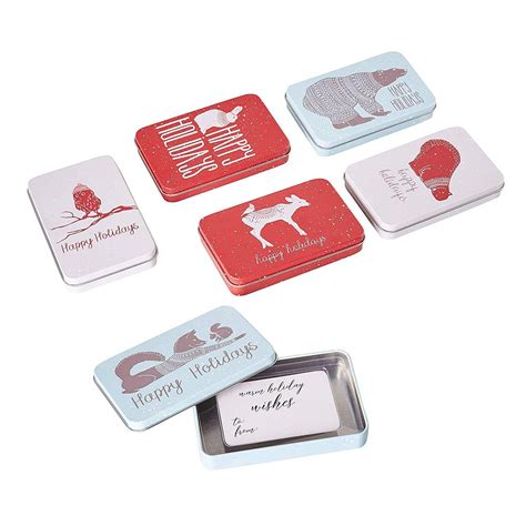Maybe you would like to learn more about one of these? Juvale Gift Card Tin Boxes - 6-Pack Christmas Tin Gift Box, Winter Holiday Tin Storage ...