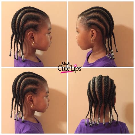 Home » unlabelled » braids short straight back with beads / short straight blonde highlighted bob, swept bangs synthetic wig women's wigs. Natural Hairstyles for Kids - MimiCuteLips