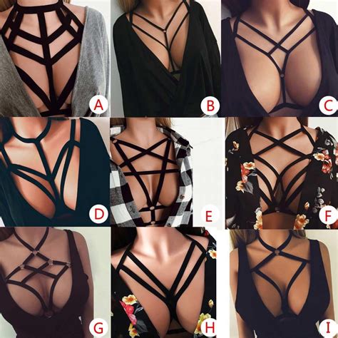 1 Pc Alluring Women Cage Bra Elastic Cage Bra Strappy Hollow Out Bra Bustier Buy From 4 On