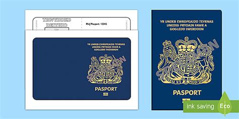 British Passport Template Welsh Translation Teacher Made
