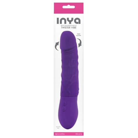 Inya Twister Vibrating Dildo Massager Silicone Rechargeable Dong Vibe