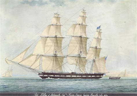 Ship Pallas Capt Henry Brown Leaving Marseille July 1829 Merchant