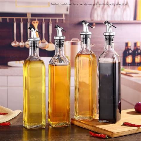 Botol minyak goreng botol serbaguna Glass Oil Bottle 500ml | Shopee