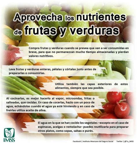 Aprovecha Los Nutrientes De Las Frutas Y Verduras Frutas Y Verduras
